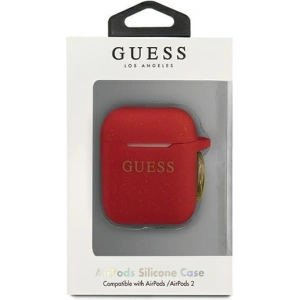 Hurtownia GSM - Etui Guess GUACCSILGLRE Apple AirPods cover czerwony/red Silicone Glitter - GUE801RED - {ean13} - Hurt