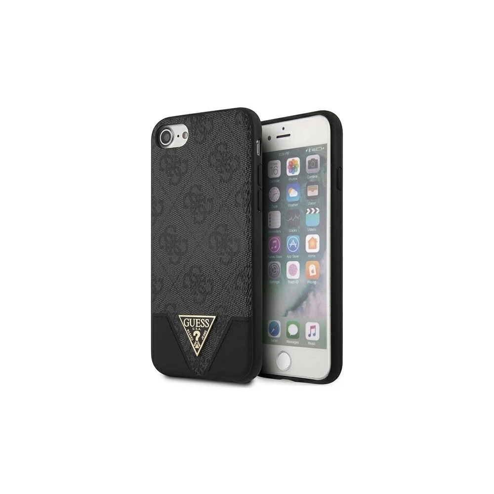 Wholesale Guess GUHCI8PU4GHBK Apple iPhone SE 2022/SE 2020/8/7 grey hardcase 4G Triangle Collection - GUE805GRY - {ean13} - Hurt