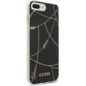 Hurtownia GSM - Etui Guess GUHCI8LPCUCHBK Apple iPhone 8/7 Plus czarny/black hardcase Gold Chain Collection - GUE808BLK - {ean13} - Hurt