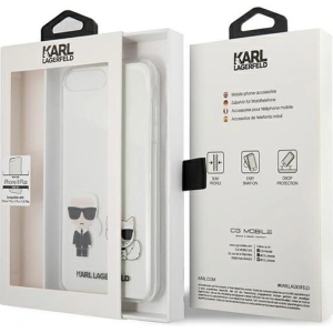 Hurtownia GSM - Etui Karl Lagerfeld KLHCI8LCKTR Apple iPhone 8/7 Plus hardcase Transparent Karl & Choupette - KLD429CL - {ean13} - Hurt