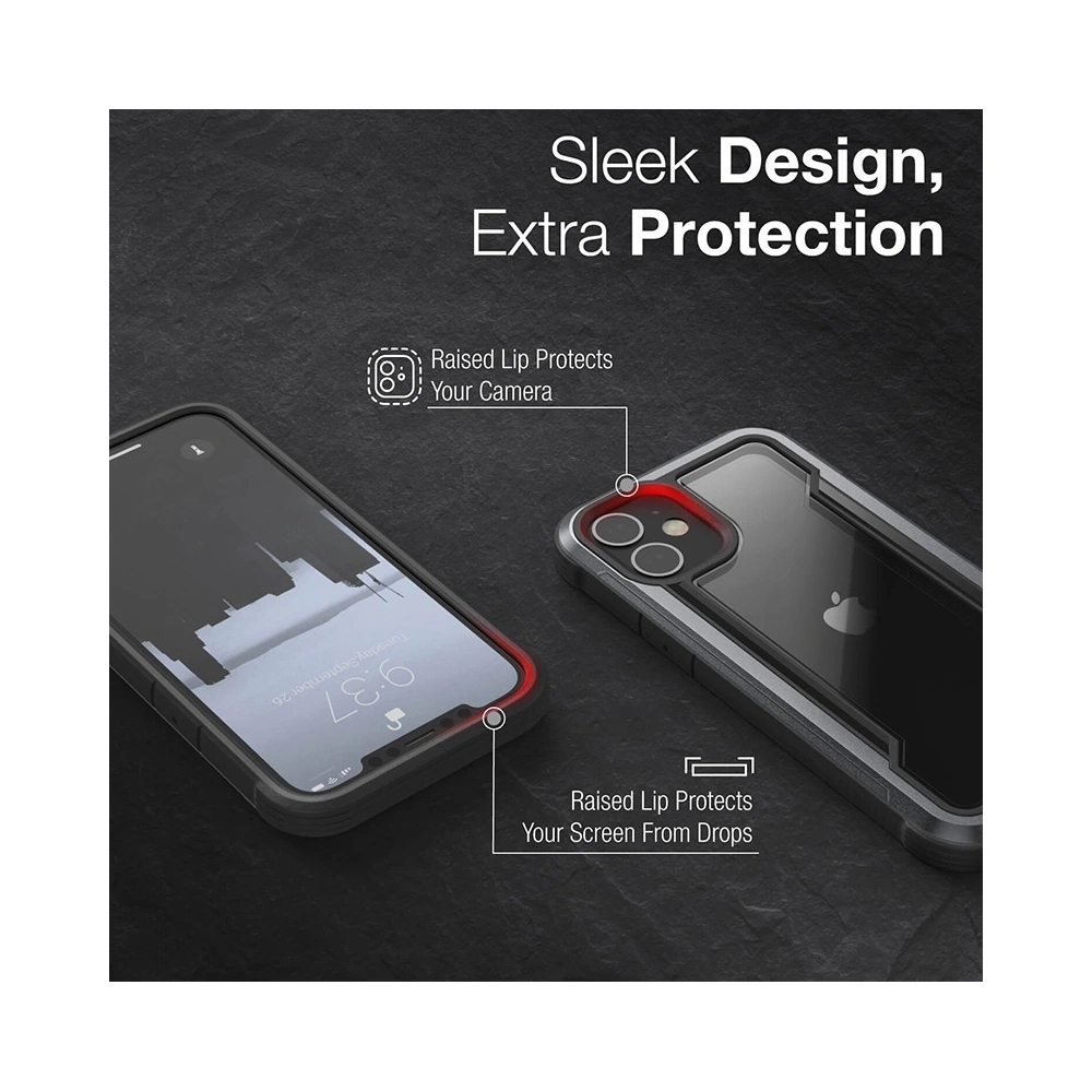 Hurtownia GSM - Etui aluminiowe X-Doria Raptic Shield Apple iPhone 12 mini (Drop test 3m) (Blue) - XDR103BLU - {ean13} - Hurt