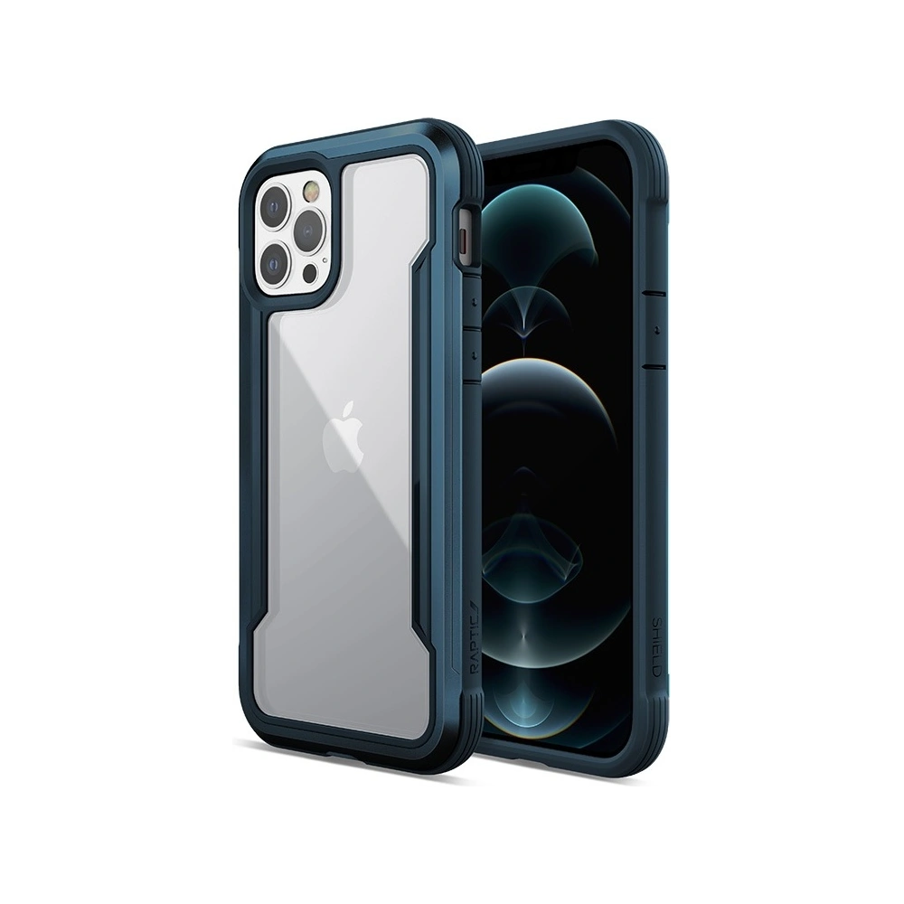 Hurtownia GSM - Etui aluminiowe X-Doria Raptic Shield Apple iPhone 12/12 Pro (Drop test 3m) (Pacific Blue) - XDR104BLU - {ean13} - Hurt