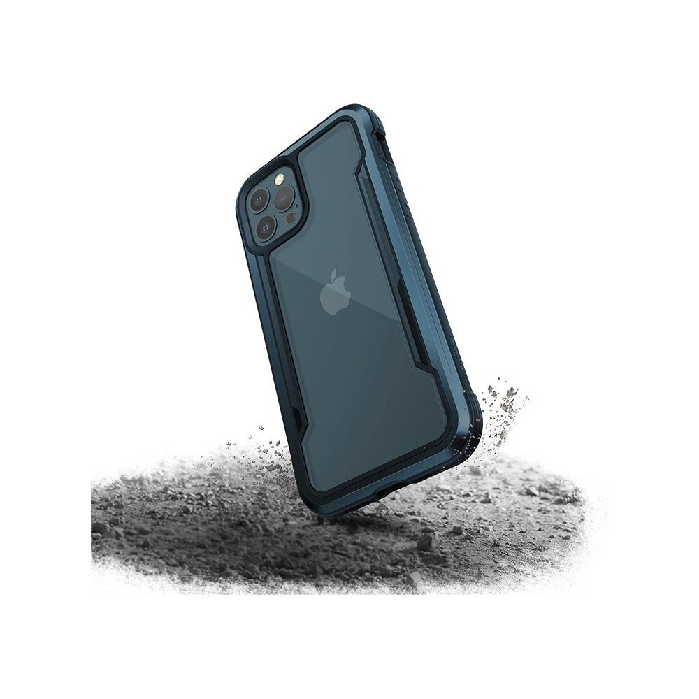 Hurtownia GSM - Etui aluminiowe X-Doria Raptic Shield Apple iPhone 12/12 Pro (Drop test 3m) (Pacific Blue) - XDR104BLU - {ean13} - Hurt