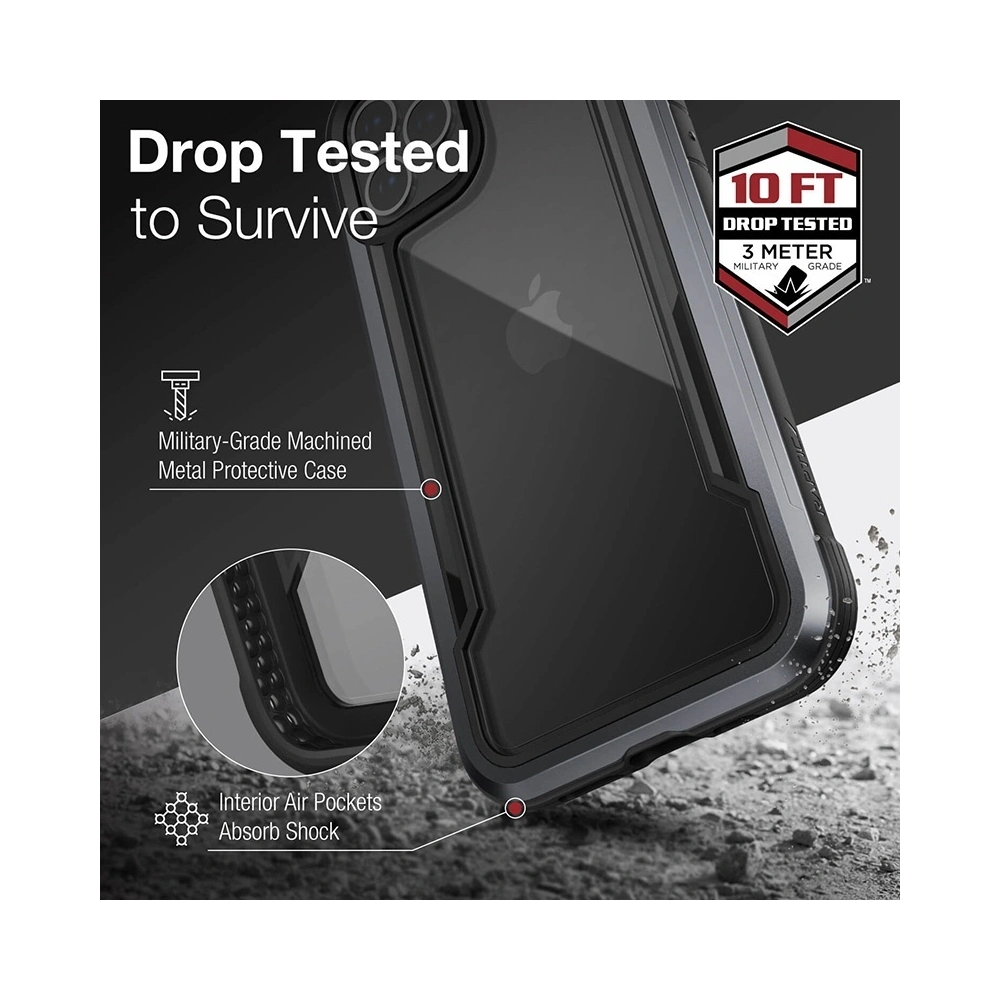 Hurtownia GSM - Etui aluminiowe X-Doria Raptic Shield Apple iPhone 12 Pro Max (Drop test 3m) (Pacific Blue) - XDR105BLU - {ean13} - Hurt
