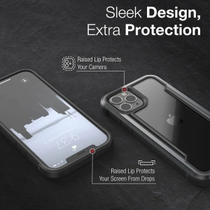 Wholesale X-Doria Raptic Shield - Aluminum Case for iPhone 12 Pro Max (Drop test 3m) (Pacific Blue) - XDR105BLU - {ean13} - Hurt