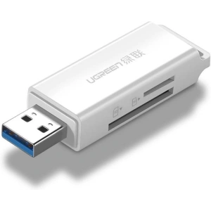Wholesale UGREEN CM104 SD/microSD USB 3.0 memory card reader (white) - UGR529WHT - {ean13} - Hurt