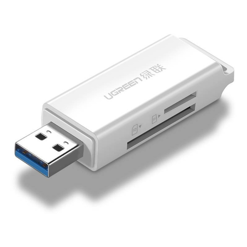 Hurtownia Ugreen - 6957303847532 - UGR529WHT - Czytnik kart pamięci - Ugreen CM104 SD/TF USB 3.0 (biały) - B2B homescreen