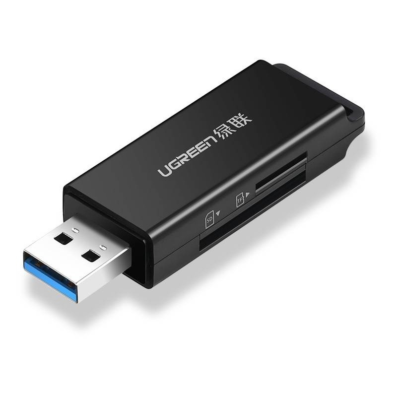 Hurtownia Ugreen - 6957303847525 - UGR530BLK - Czytnik kart pamięci - Ugreen CM104 SD/TF USB 3.0 (czarny) - B2B homescreen