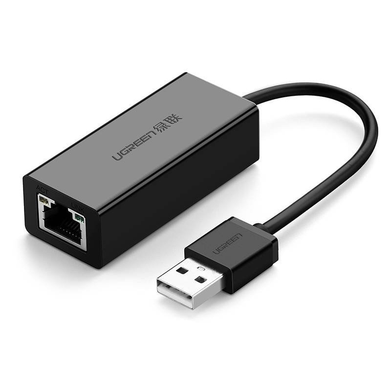 Ugreen Distributor - 6957303801985 - UGR533BLK - UGREEN CR110 USB to RJ45 network adapter (black) - B2B homescreen