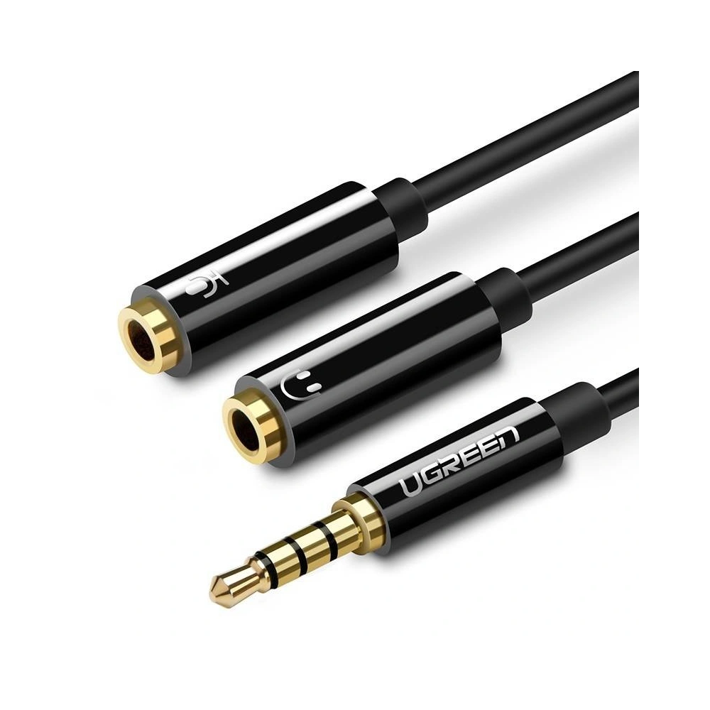 Wholesale UGREEN AV141 3.5mm Male to Dual 3.5mm Female Headset Splitter (Black) - UGR562BLK - {ean13} - Hurt