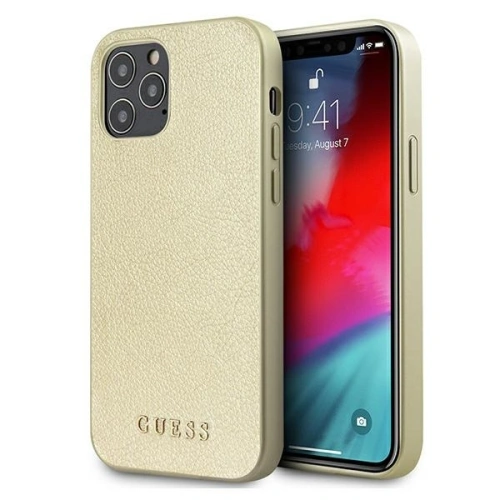 Etui Guess GUHCP12LIGLGO Apple iPhone 12 Pro Max złoty/gold hardcase Iridescent