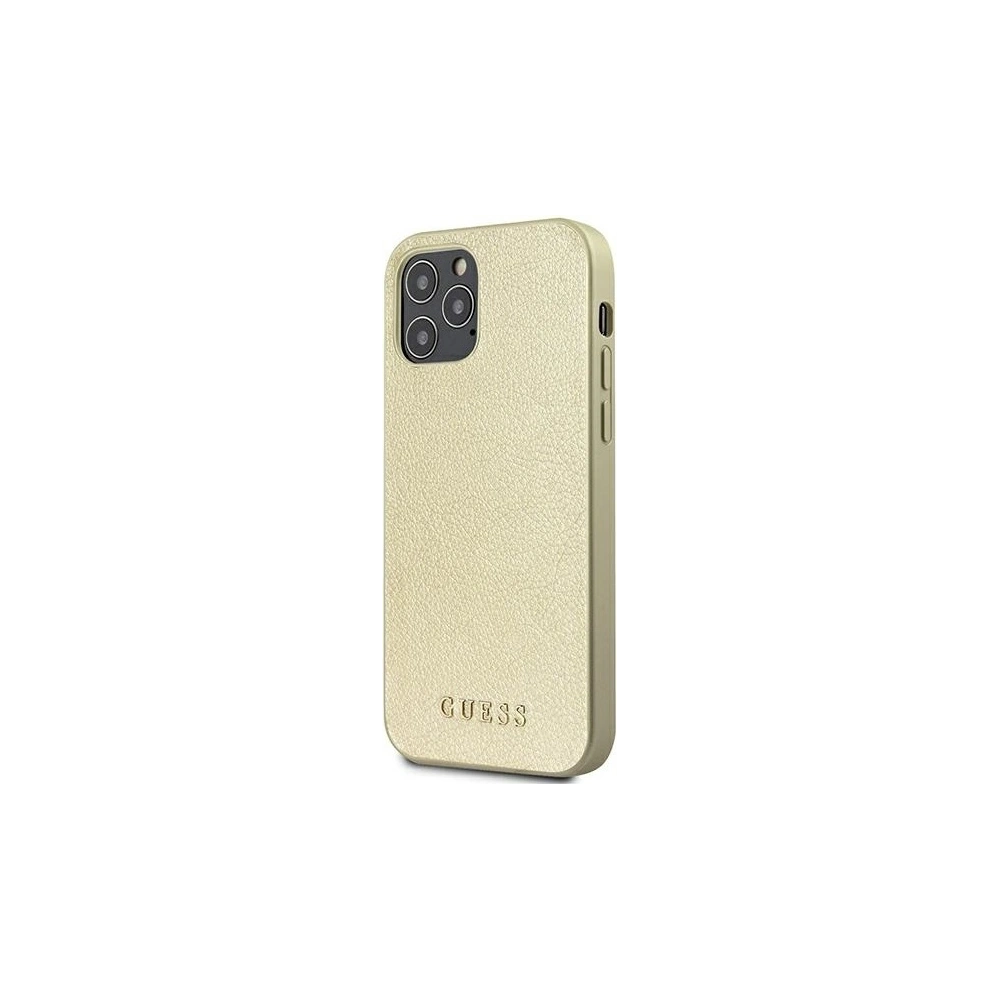 Wholesale Guess GUHCP12LIGLGO Apple iPhone 12 Pro Max gold hardcase Iridescent - GUE818GLD - {ean13} - Hurt