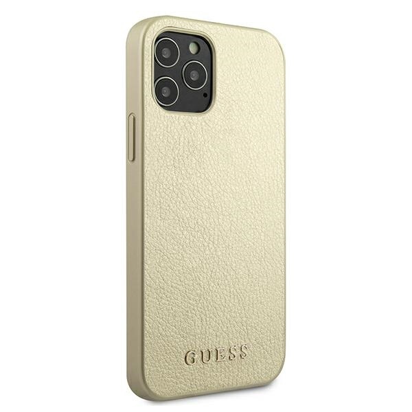 Kryt Guess GUHCP12LIGLGO Apple iPhone 12 Pro Max gold hardcase Iridescent