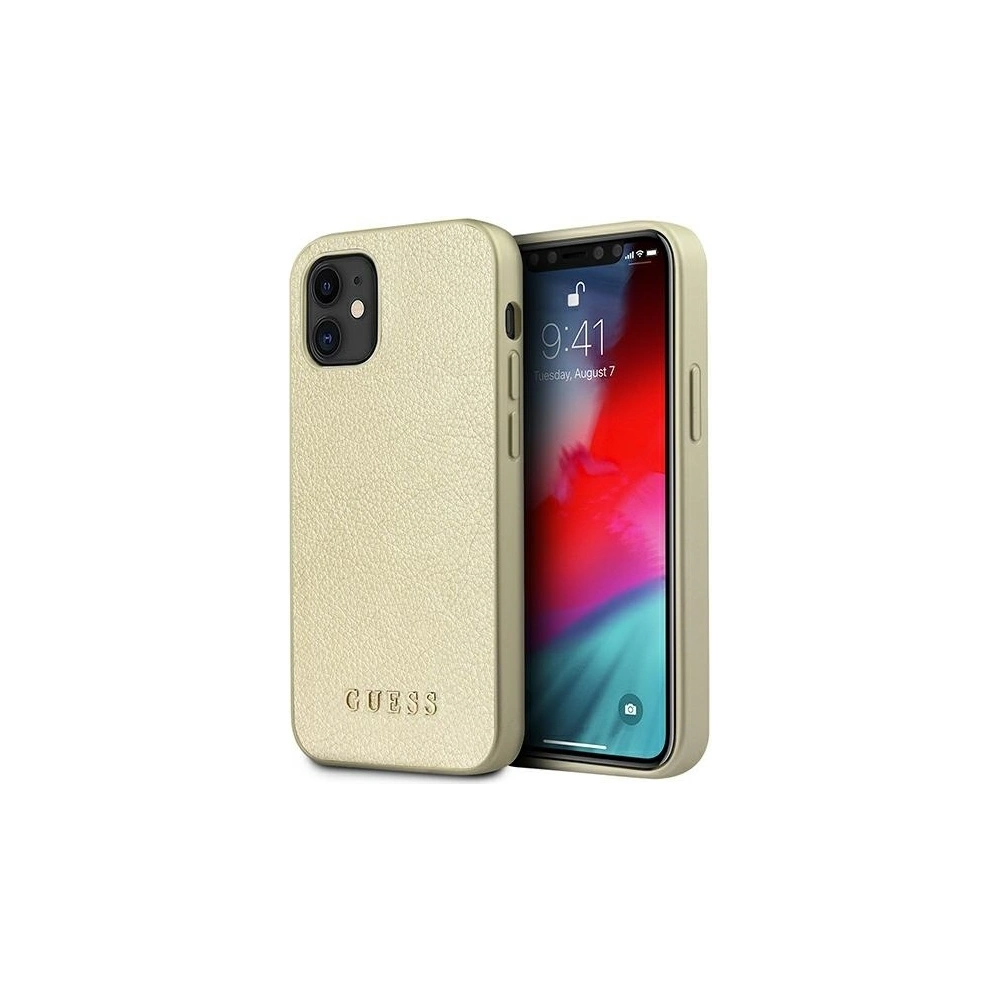 Hurtownia GSM - Guess Apple Case GUHCP12SIGLGO iPhone 12 mini gold/gold Hartschalenetui Iridescent - GUE819GLD - {ean13} - Hurt