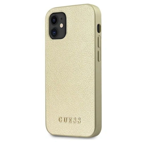 Etui Guess GUHCP12SIGLGO Apple iPhone 12 mini złoty/gold hardcase Iridescent