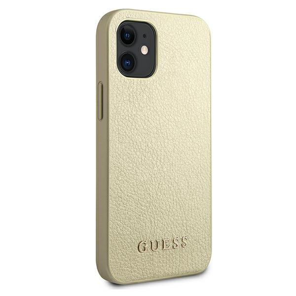 Kryt Guess GUHCP12SIGLGO Apple iPhone 12 mini gold hardcase Iridescent