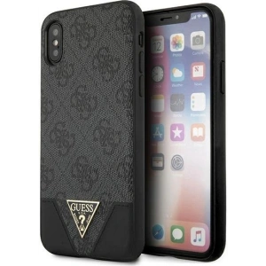 Hurtownia GSM - Etui Guess GUHCPXPU4GHBK Apple iPhone X/XS szary/grey hardcase 4G Triangle Collection - GUE820GRY - {ean13} - Hurt