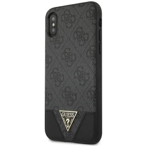 Hurtownia GSM - Etui Guess GUHCPXPU4GHBK Apple iPhone X/XS szary/grey hardcase 4G Triangle Collection - GUE820GRY - {ean13} - Hurt