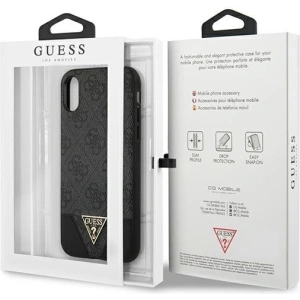 Hurtownia GSM - Etui Guess GUHCPXPU4GHBK Apple iPhone X/XS szary/grey hardcase 4G Triangle Collection - GUE820GRY - {ean13} - Hurt