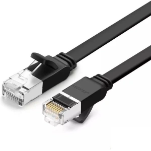 Płaski kabel sieciowy UGREEN z metalowymi wtyczkami, Ethernet RJ45, Cat.6, UTP, 8m (czarny)