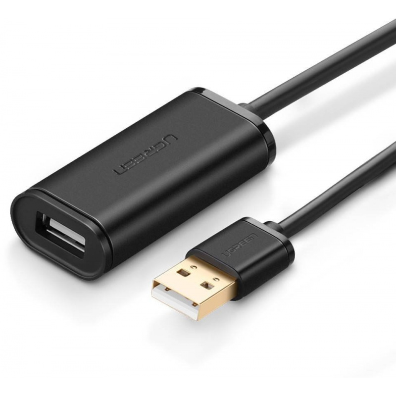 Ugreen Distributor - 6957303813254 - UGR572BLK - UGREEN US121, USB 2.0 extension cable, active, 25m (black) - B2B homescreen