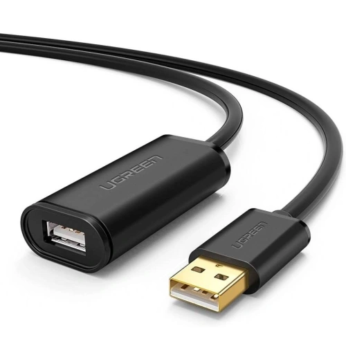 Kabel przedłużający USB 2.0 UGREEN US121, aktywny, 25m (czarny)