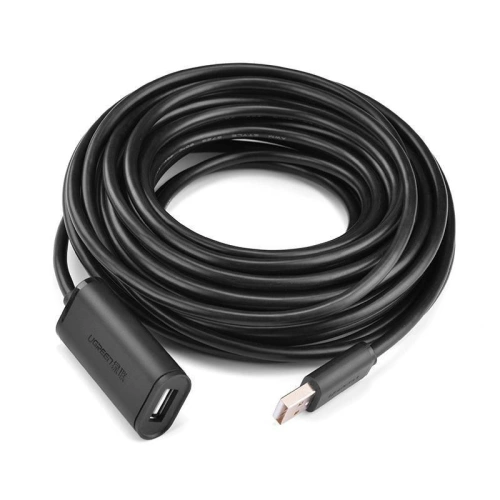 Kabel przedłużający USB 2.0 UGREEN US121, aktywny, 25m (czarny)