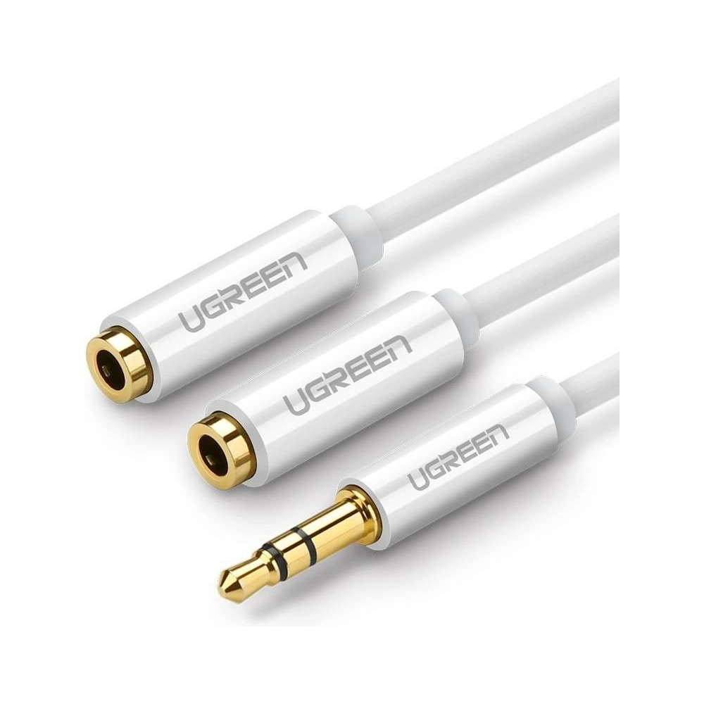 Hurtownia GSM - UGREEN AV123 Rozdzielacz audio AUX kabel jack 3,5 mm, 20cm (biały) - UGR575WHT - {ean13} - Hurt