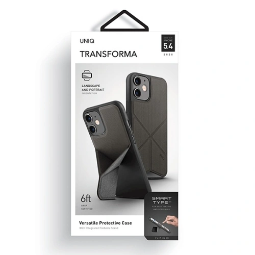Etui UNIQ Transforma Apple iPhone 12 mini szary/charcoal grey
