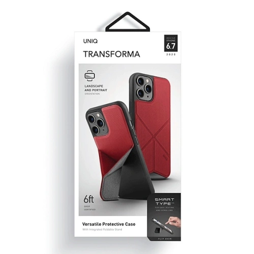 Etui UNIQ Transforma Apple iPhone 12 Pro Max czerwony/red