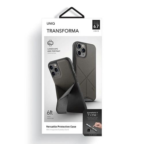 Etui UNIQ Transforma Apple iPhone 12 Pro Max szary/charcoal grey