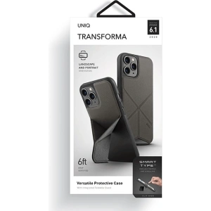 Etui UNIQ Transforma Apple iPhone 12/12 Pro szary/charcoal grey