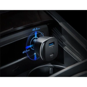 Spigen PC1800 2-port Car Charger PD 30W QC 3.0 Black