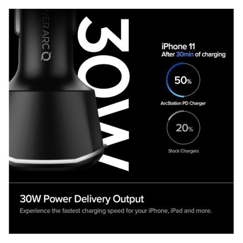 Ładowarka samochodowa Spigen PC1800 2-port Car Charger PD 30W QC 3.0 Black