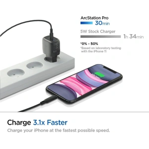 Ładowarka sieciowa Spigen PE2009EU PowerArc ArcStation Pro Wall Charger PD 20W 3A Black