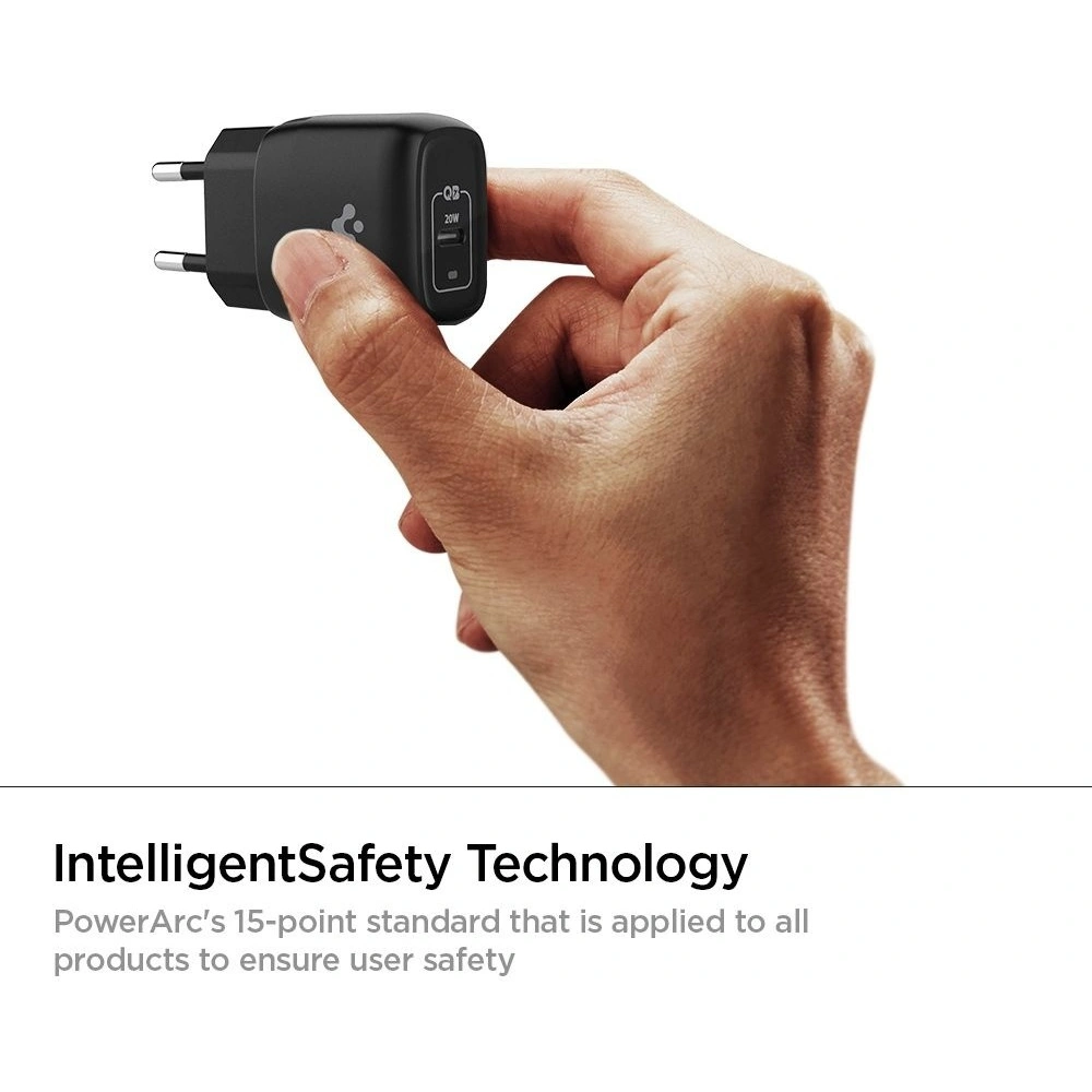 Wholesale Spigen PE2009EU PowerArc ArcStation Pro Wall Charger PD 20W 3A Black - SPN1417BLK - {ean13} - Hurt