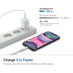 Ładowarka sieciowa Spigen PE2009EU PowerArc ArcStation Pro Wall Charger PD 20W 3A White