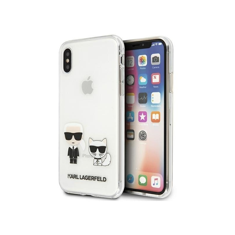 Karl Lagerfeld Distributor - 3700740494189 - KLD437CL - Karl Lagerfeld KLHCPXCKTR Apple iPhone X/XS hardcase Transparent Karl & Choupette - B2B homescreen