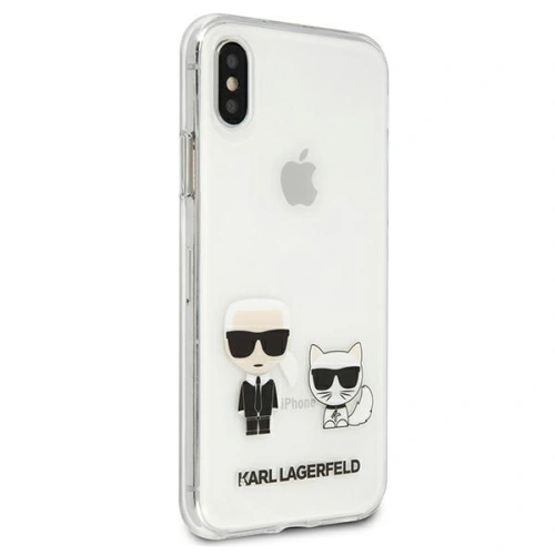 Etui Karl Lagerfeld KLHCPXCKTR Apple iPhone X/XS hardcase Transparent Karl & Choupette