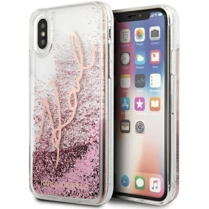 Hurtownia GSM - Etui Karl Lagerfeld KLHCPXTRKSRG Apple iPhone X/XS różowo-złoty/rose gold Glitter Signature - KLD439RS - {ean13} - Hurt