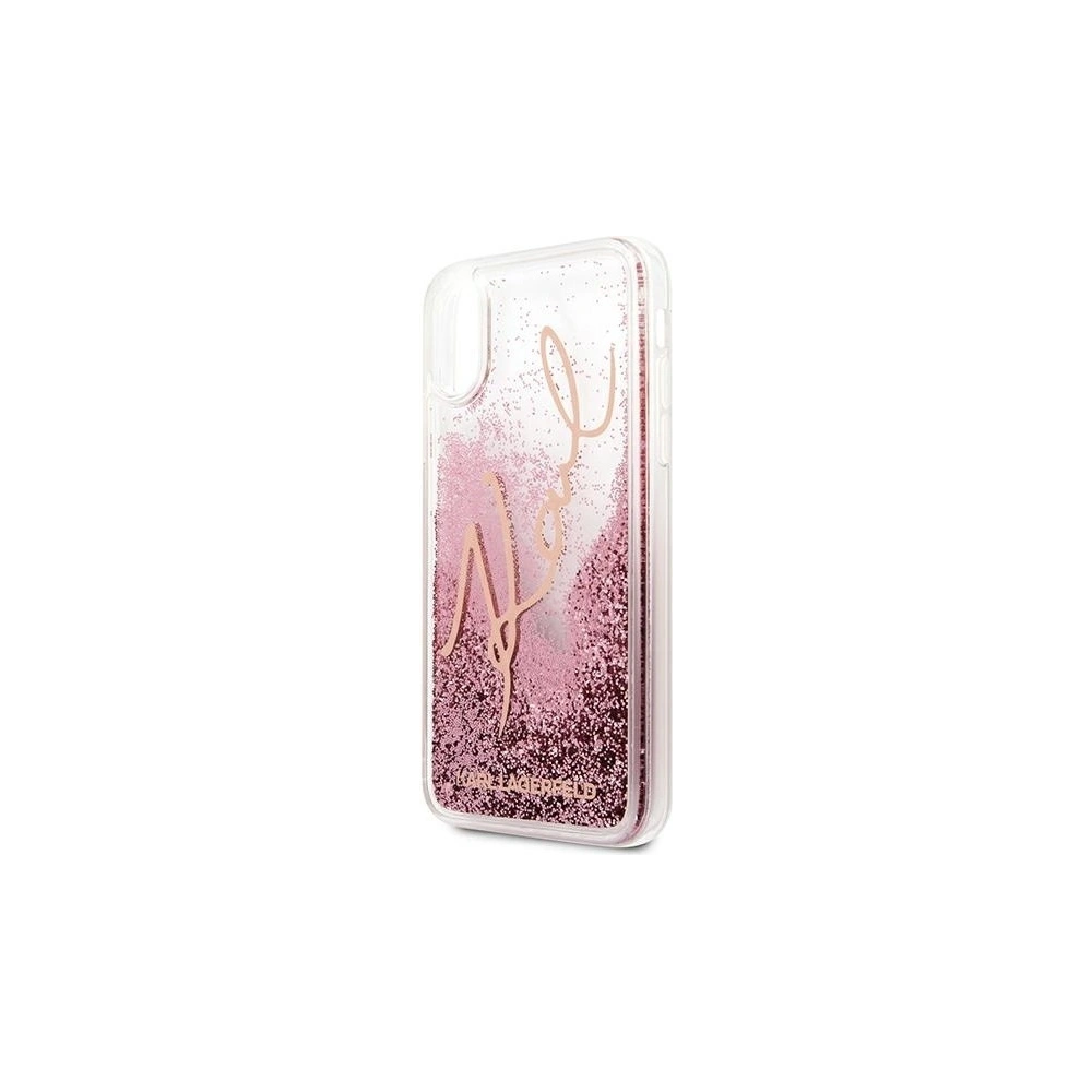 Wholesale Karl Lagerfeld KLHCPXTRKSRG Apple iPhone X/XS rose gold Glitter Signature - KLD439RS - {ean13} - Hurt