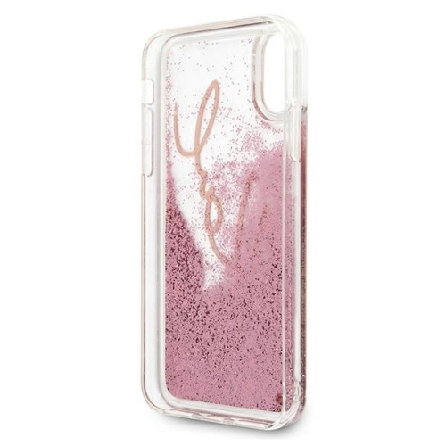 Etui Karl Lagerfeld KLHCPXTRKSRG Apple iPhone X/XS różowo-złoty/rose gold Glitter Signature
