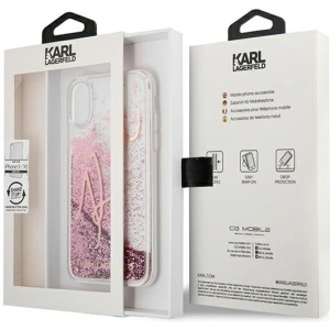 Wholesale Karl Lagerfeld KLHCPXTRKSRG Apple iPhone X/XS rose gold Glitter Signature - KLD439RS - {ean13} - Hurt