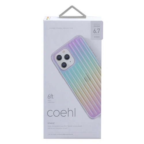 Etui UNIQ Coehl Linear Apple iPhone 12 Pro Max opalowy/iridescent