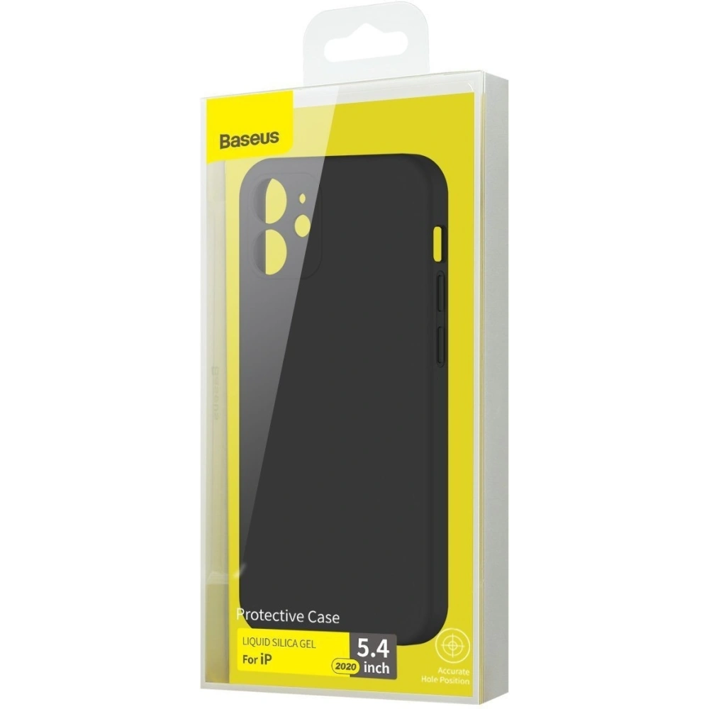 Hurtownia GSM - Etui Baseus Liquid Silica Gel Case Apple iPhone 12 mini (schwarz) - BSU1988BLK - {ean13} - Hurt