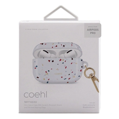 Etui UNIQ Coehl Terrazzo Apple AirPods Pro biały/natural white