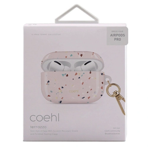 Etui UNIQ Coehl Terrazzo Apple AirPods Pro różowy/blush pink