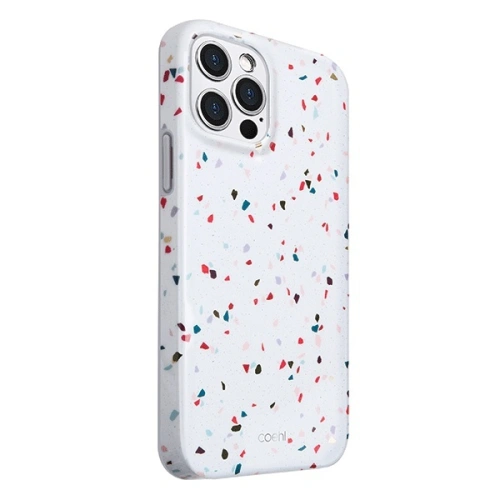 Etui UNIQ Coehl Terrazzo Apple iPhone 12 Pro Max biały/natural white