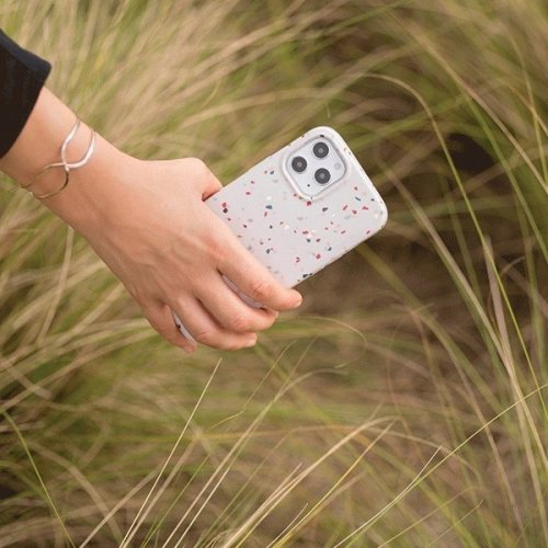 Etui UNIQ Coehl Terrazzo Apple iPhone 12 Pro Max biały/natural white