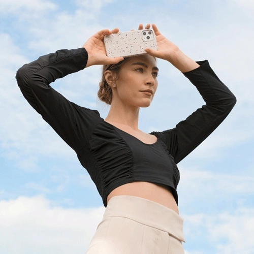 Etui UNIQ Coehl Terrazzo Apple iPhone 12 Pro Max biały/natural white